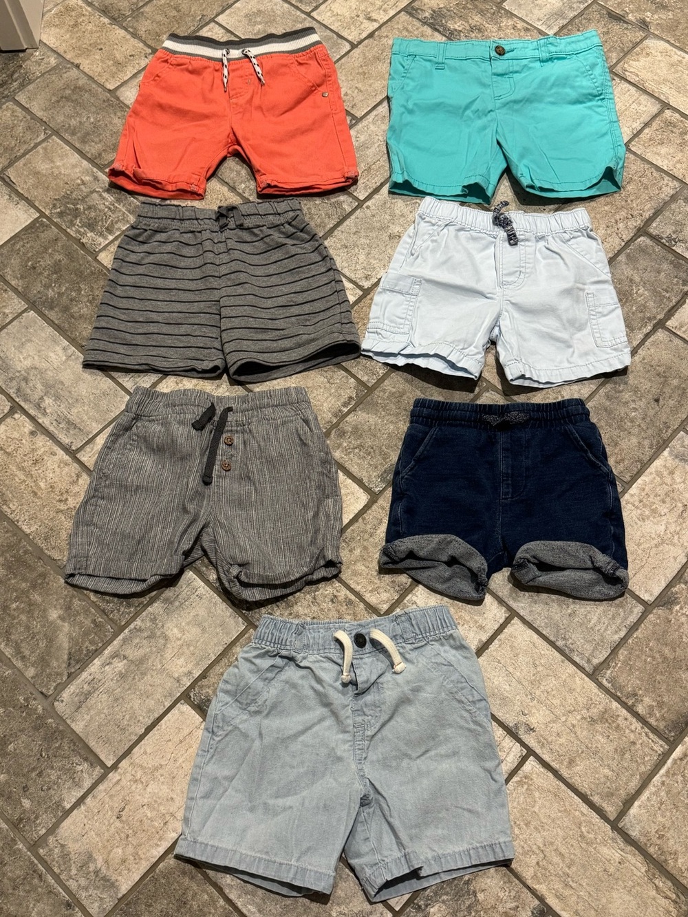 Baby Boy Lot of 7 Pairs of Shorts: Size 24 Months